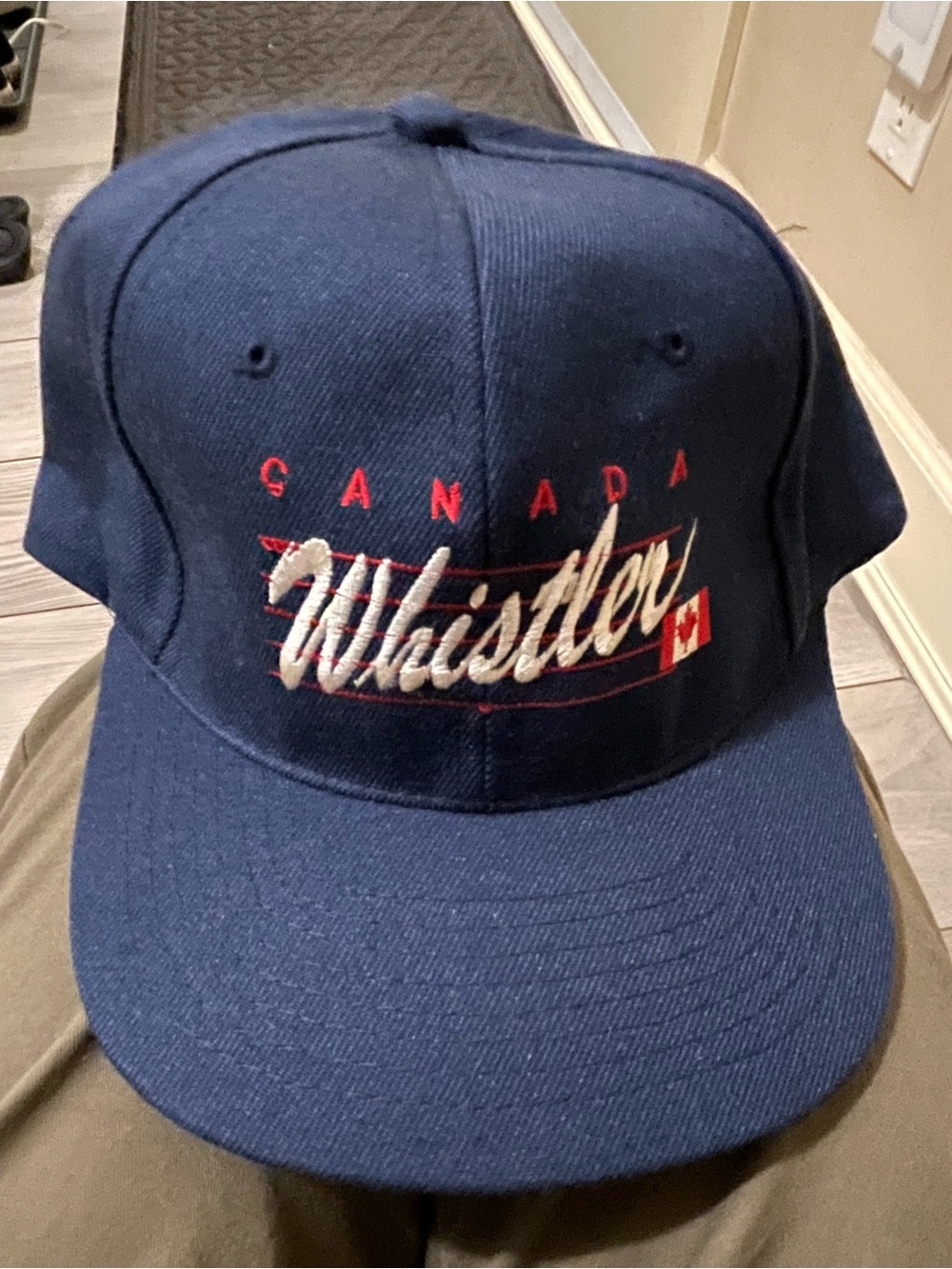 Whistler Canada Navy Embroidered Baseball Cap
